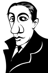 Alfredo Casella, Italian composer; caricature by Neale Osborne